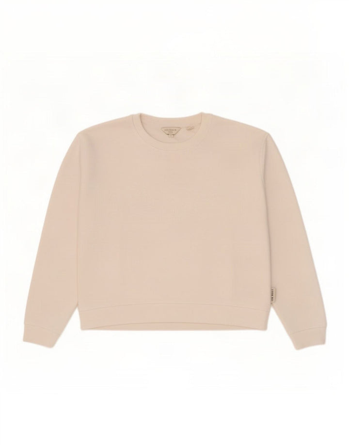 Ted Baker Γυναικείο φούτερ μεγάλου μεγέθους Jumper Size 2 Small White Polyester