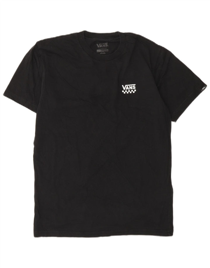 VANS Mens Classic Fit T-Shirt Top Small Black Cotton
