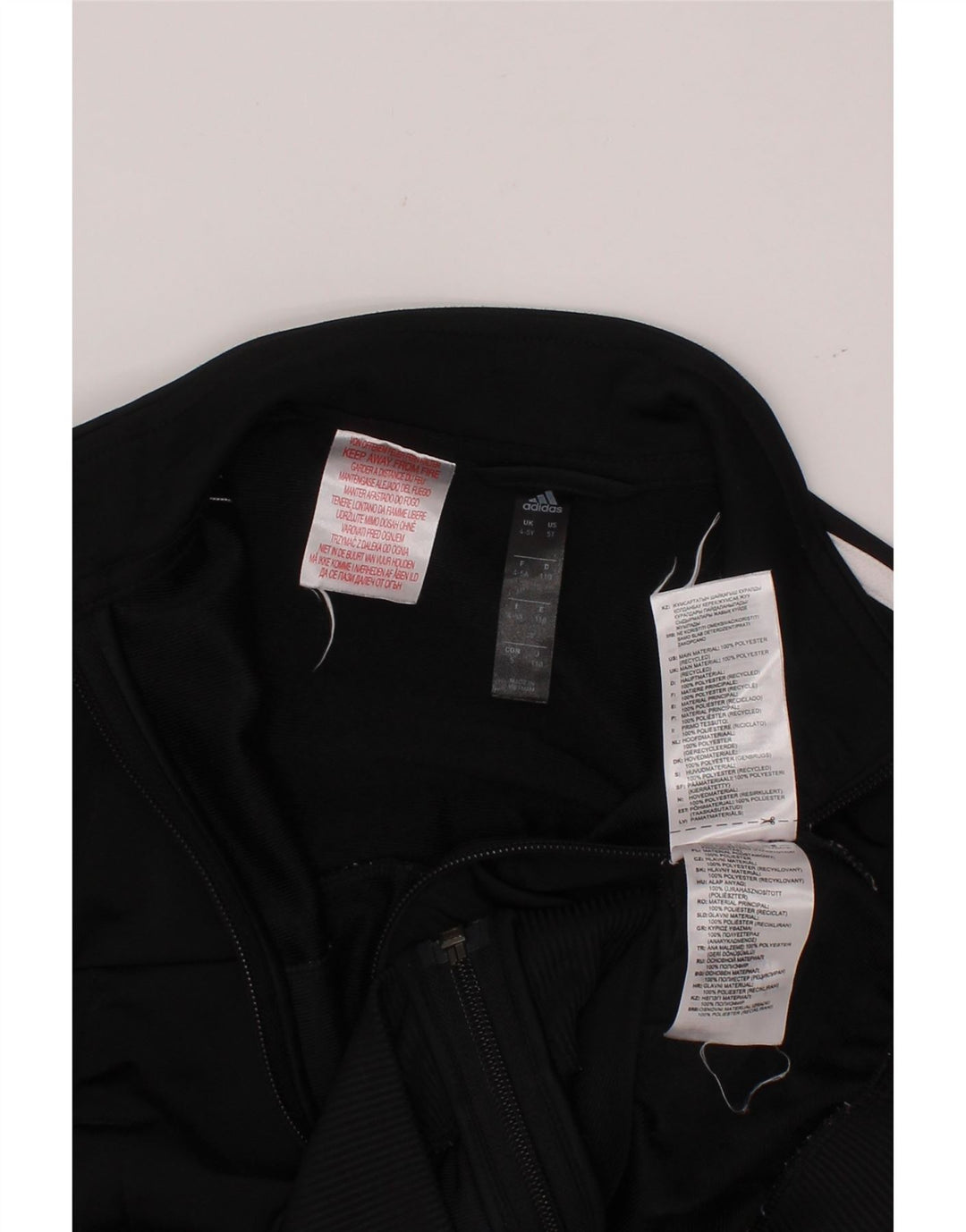 ADIDAS Boys Aeroready αθλητική φόρμα μπουφάν 4-5 ετών μαύρο πολυεστέρα