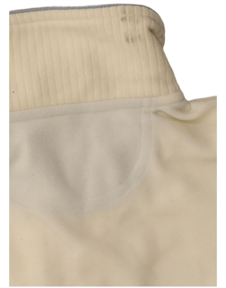 CHAMPION Γυναικεία Easy Fit Zip Neck Fleece Jumper UK 10 Small Off White