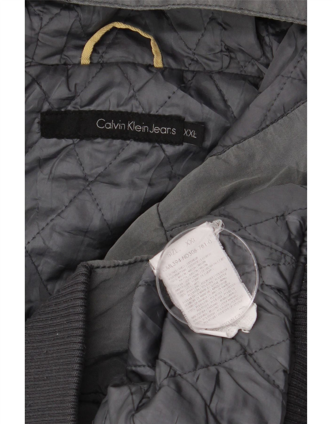 Calvin Klein Jeans Ανδρικό Bomber Jacket UK 44 2XL Grey Polyester