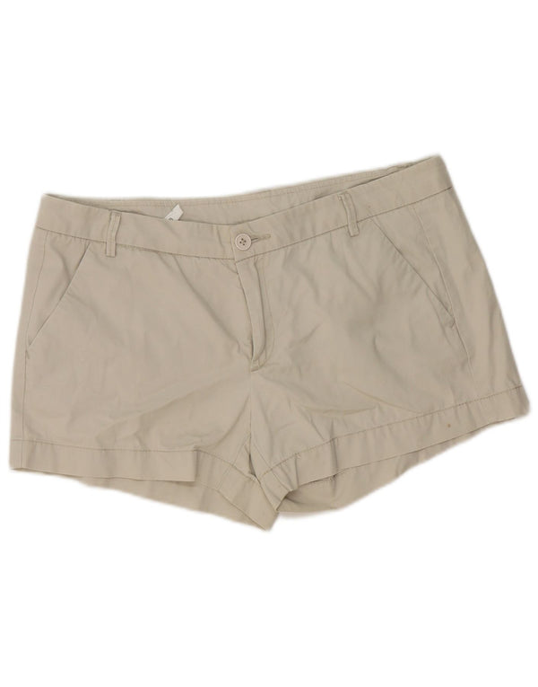 Benetton Γυναικείο Σορτς Chino UK 14 Μεγάλο W36 Μπεζ βαμβακερό