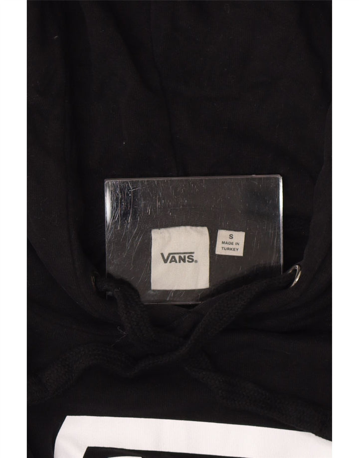 Vans Womens Graphic Hoodie Jumper UK 10 Small Black