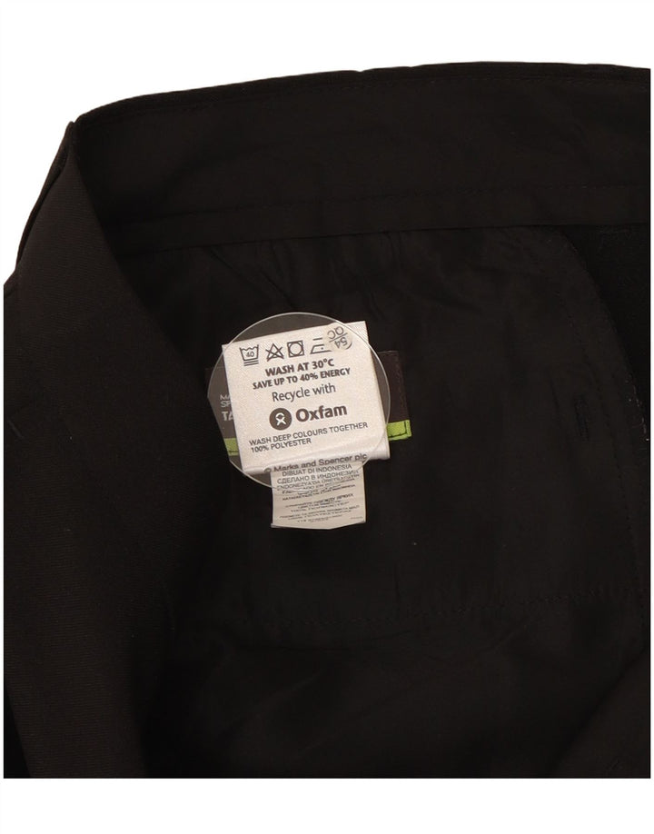 Marks & Spencer Ανδρικό ίσιο παντελόνι Chino W36 L29 Μαύρο πολυεστέρα