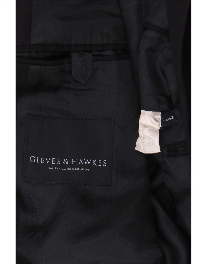 Gieves & Hawkes Ανδρικό σακάκι 2 κουμπιών UK 46 3XL Navy Blue Wool