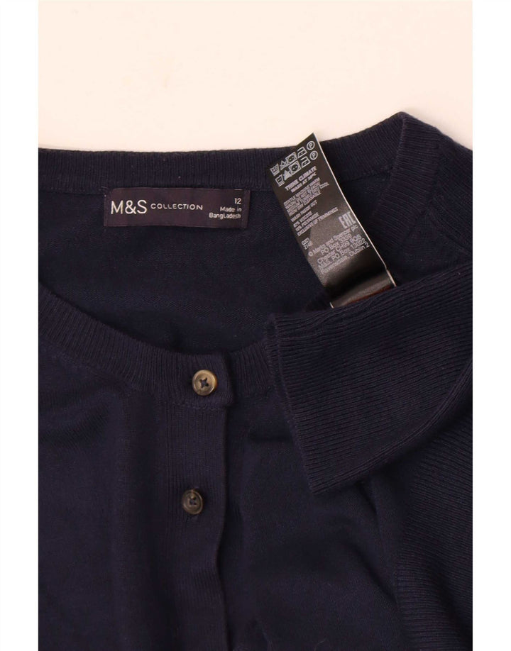 Marks & Spencer Γυναικεία ζακέτα πουλόβερ UK 12 Medium Navy Blue Viscose