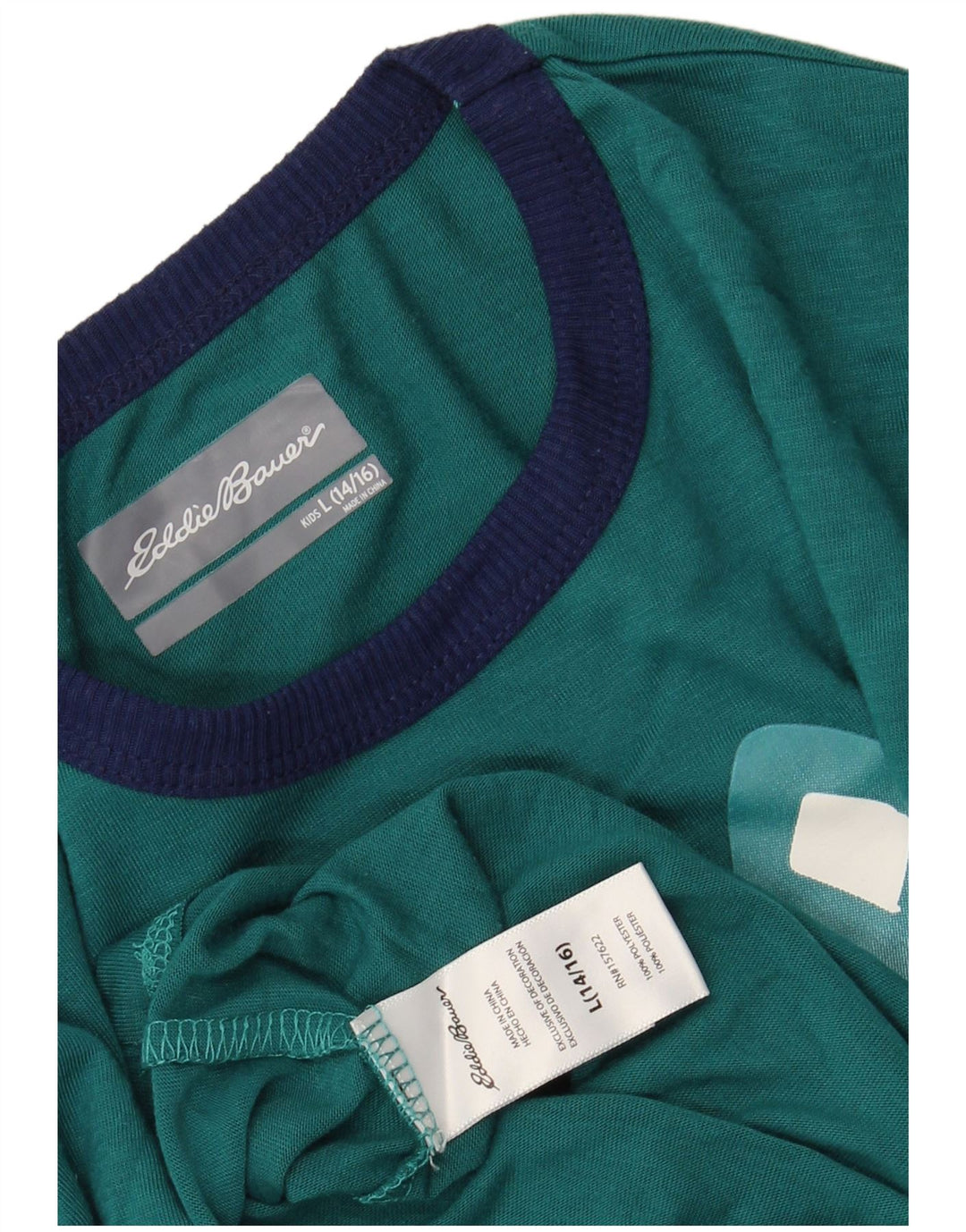 EDDIE BAUER Boys Graphic Top Μακρυμάνικο 13-14 ετών Μεγάλο Πράσινο