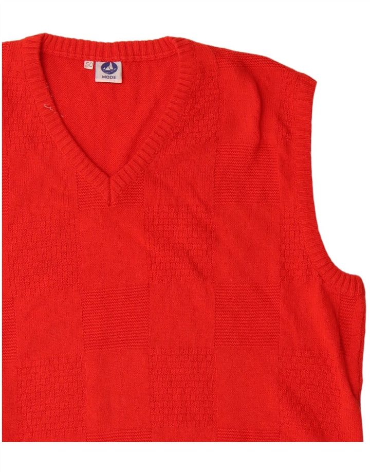 VINTAGE Ανδρικό γιλέκο Tank Top IT 50 Μεσαίο κόκκινο βαμβακερό
