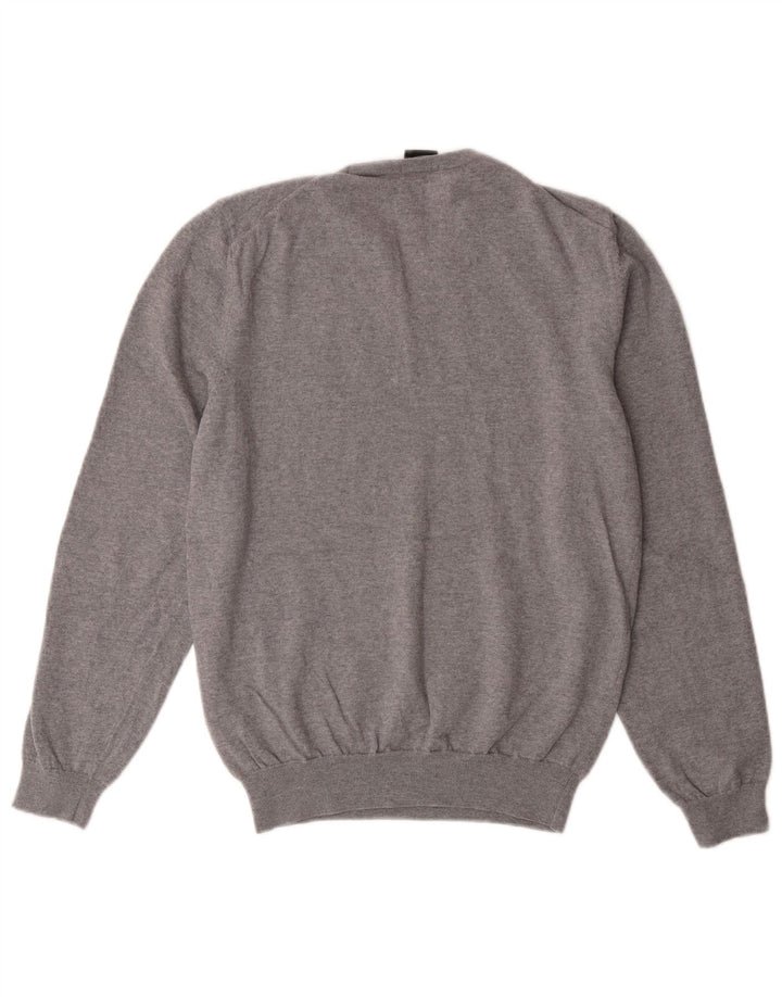 Γυναικείο πουλόβερ HUGO BOSS με V λαιμόκοψη UK 10 Small Grey