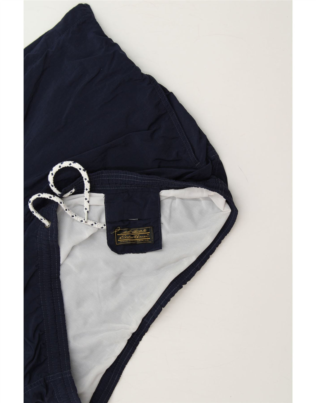 EDDIE BAUER Mens Swimming Shorts Large Navy Blue Nylon Vintage Eddie Bauer and Second-Hand Eddie Bauer from Messina Hembry 