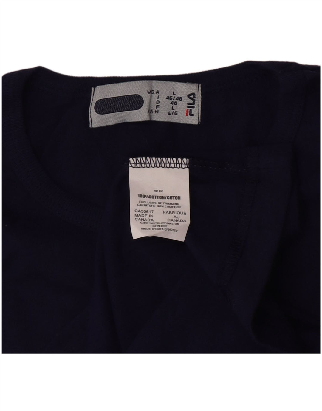 Fila Γυναικείο T-Shirt Top IT 46/48 Large Navy Blue από βαμβάκι