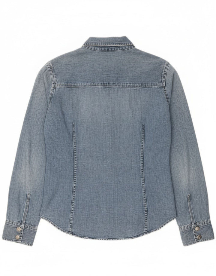 Calvin Klein Jeans Γυναικείο τζιν πουκάμισο μεσαίο μπλε βαμβακερό