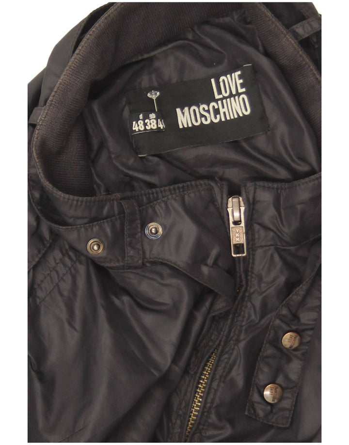 Ανδρικό Bomber Jacket Moschino UK 38 Medium Black Polyamide