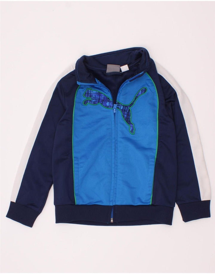 Puma Boys Graphic αθλητική φόρμα Top Jacket 2-3 Years Navy Blue Colourblock