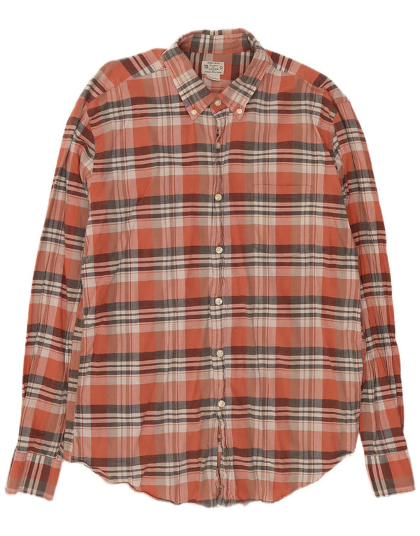 Ανδρικό πουκάμισο J. Crew Large Pink Check Cotton