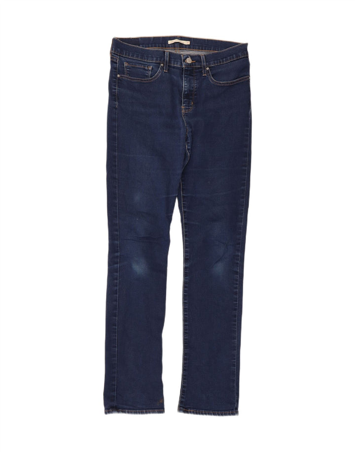 Levi's Womens 314 Shaping Straight Jeans W31 L32 Μπλε βαμβακερό