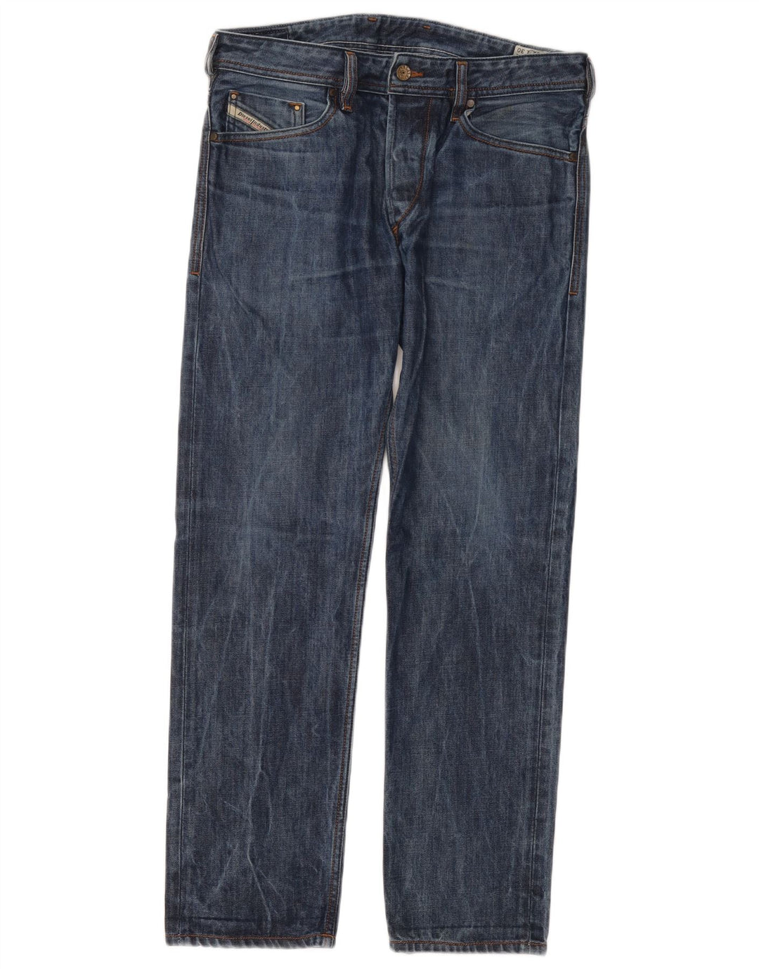 DIESEL Mens Koolter Regular Slim Tapered Jeans W32 L30 Μπλε βαμβακερό