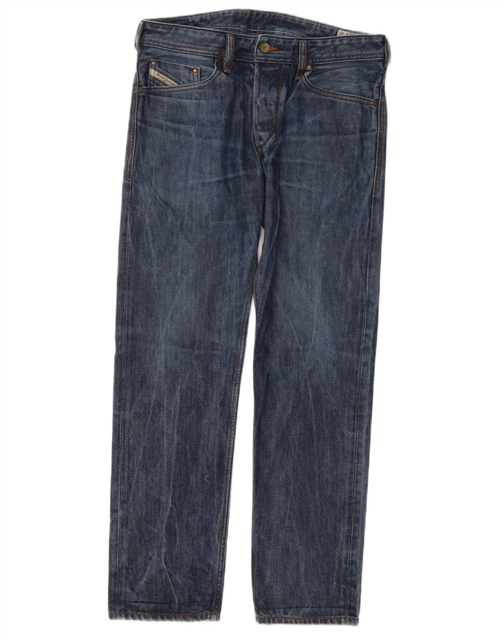DIESEL Mens Koolter Regular Slim Tapered Jeans W32 L30 Μπλε βαμβακερό