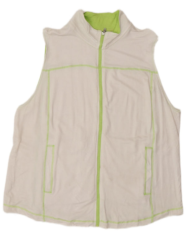 Chaps Γυναικεία Αμάνικη αθλητική φόρμα Top UK 20 2XL Λευκή βισκόζη