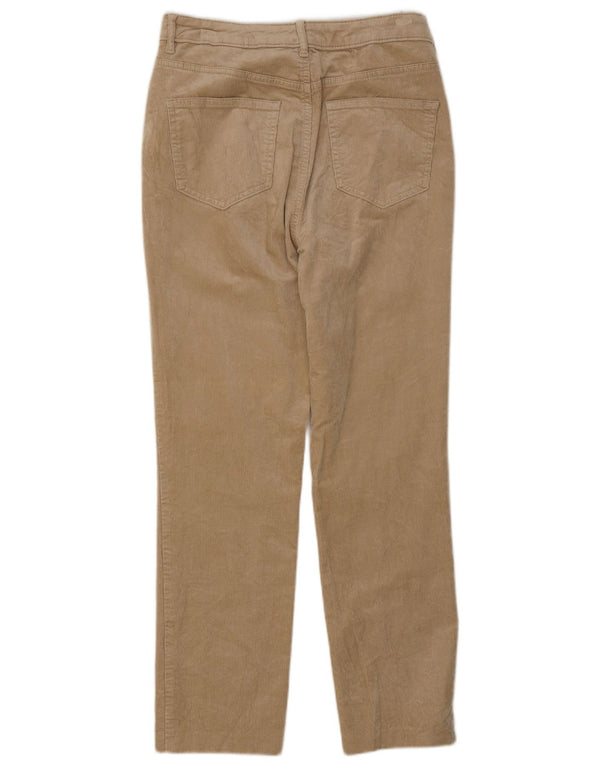 Marks & Spencer Γυναικείο ίσιο κοτλέ παντελόνι UK 10 Small W27 L28 Beige