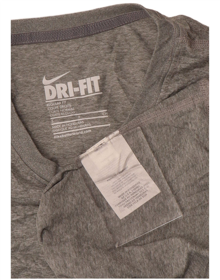 Nike γυναικείο Dri Fit Regular Fit Μακρυμάνικο UK 10 Small Grey Polyester