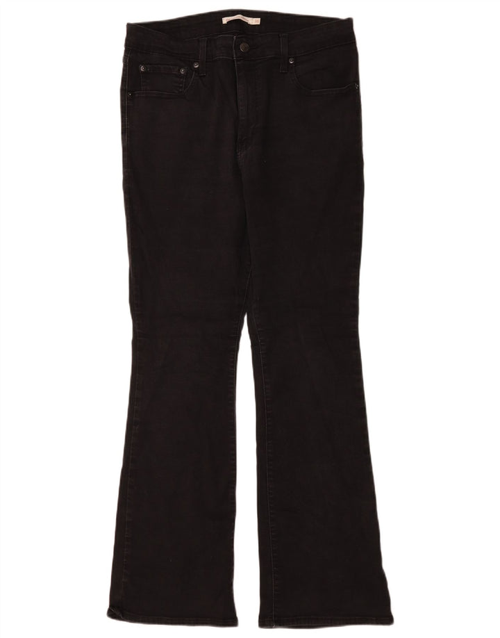 Γυναικείο τζιν Levi's 725 ψηλό μποτάκι W31 L30 μαύρο βαμβακερό