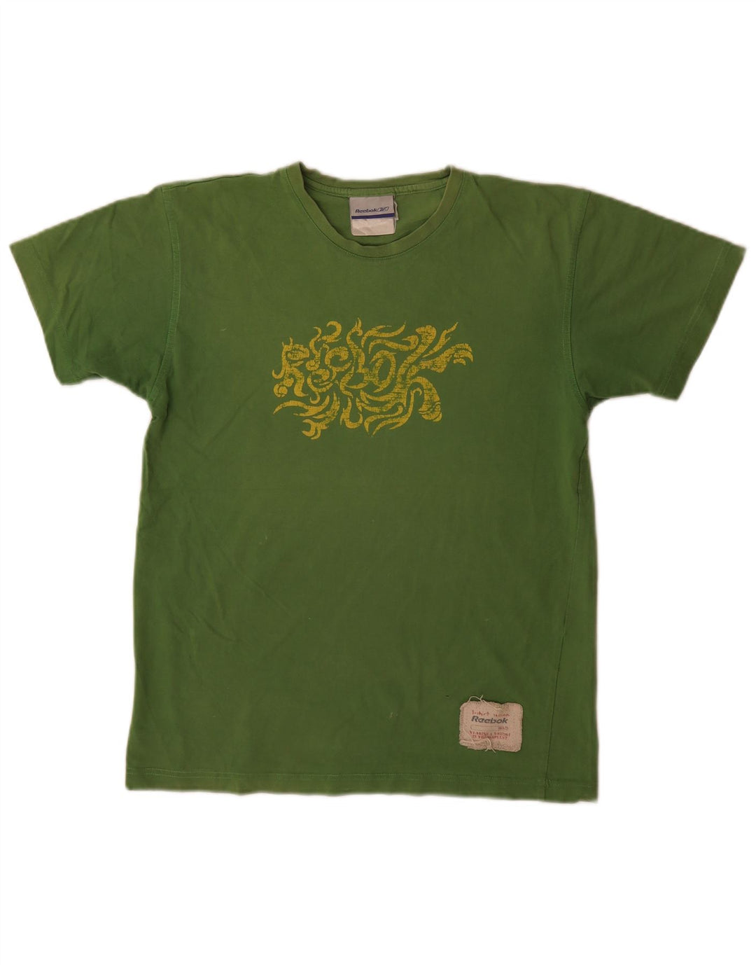 Ανδρικό γραφικό T-Shirt Reebok Top Μικρό πράσινο βαμβακερό
