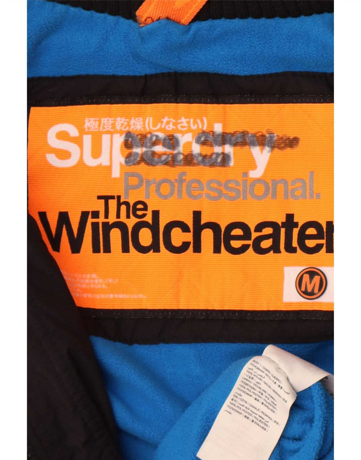Superdry Mens The Windcheater Hooded Windbreaker Jacket UK 38 Medium Black