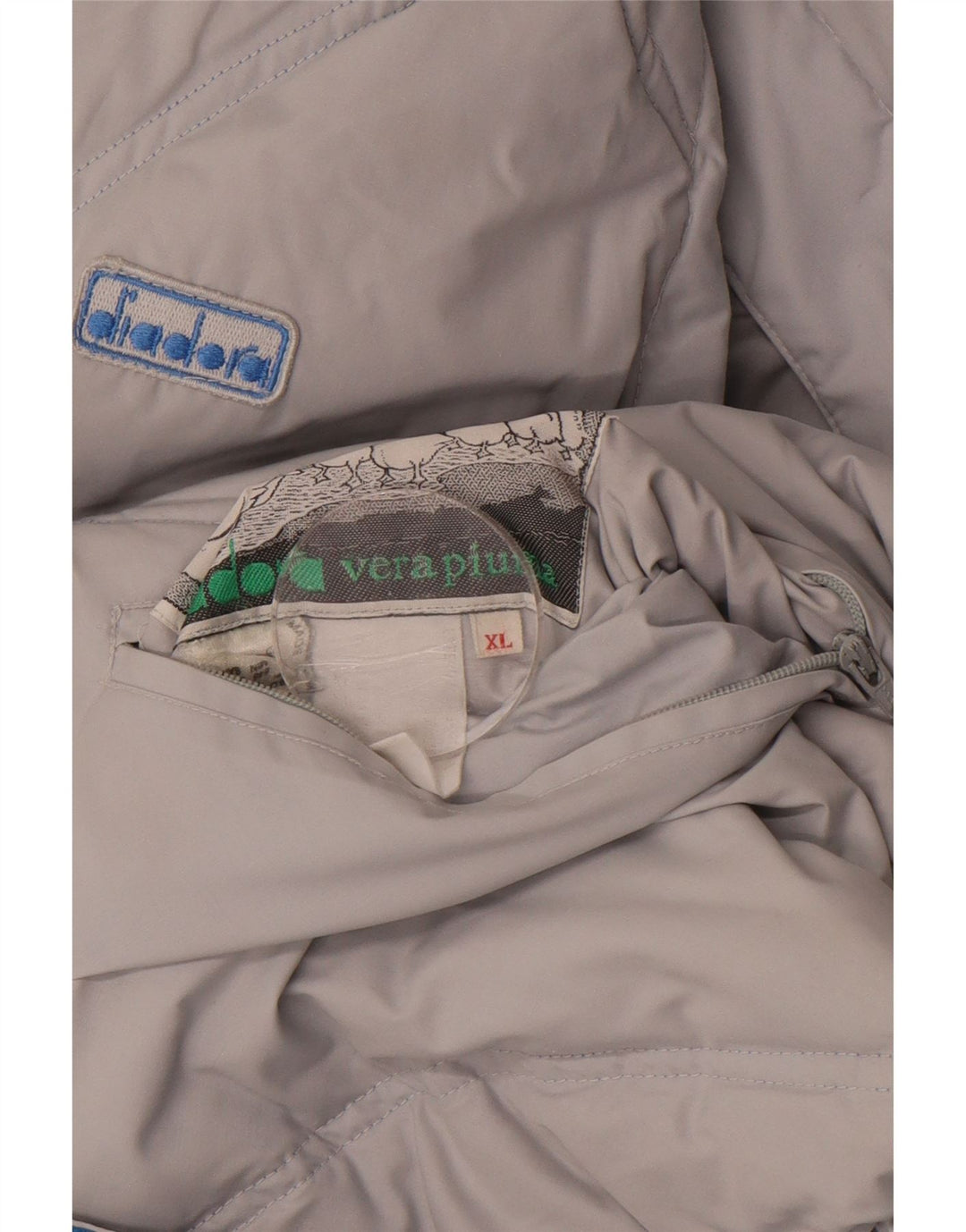 DIADORA Mens Oversized Quilted Padded Jacket UK 42 XL Blue Vintage Diadora and Second-Hand Diadora from Messina Hembry 