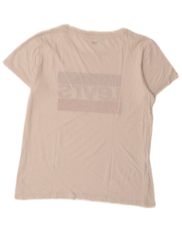 Γυναικείο γραφικό T-Shirt Levi's Top UK 10 Small White