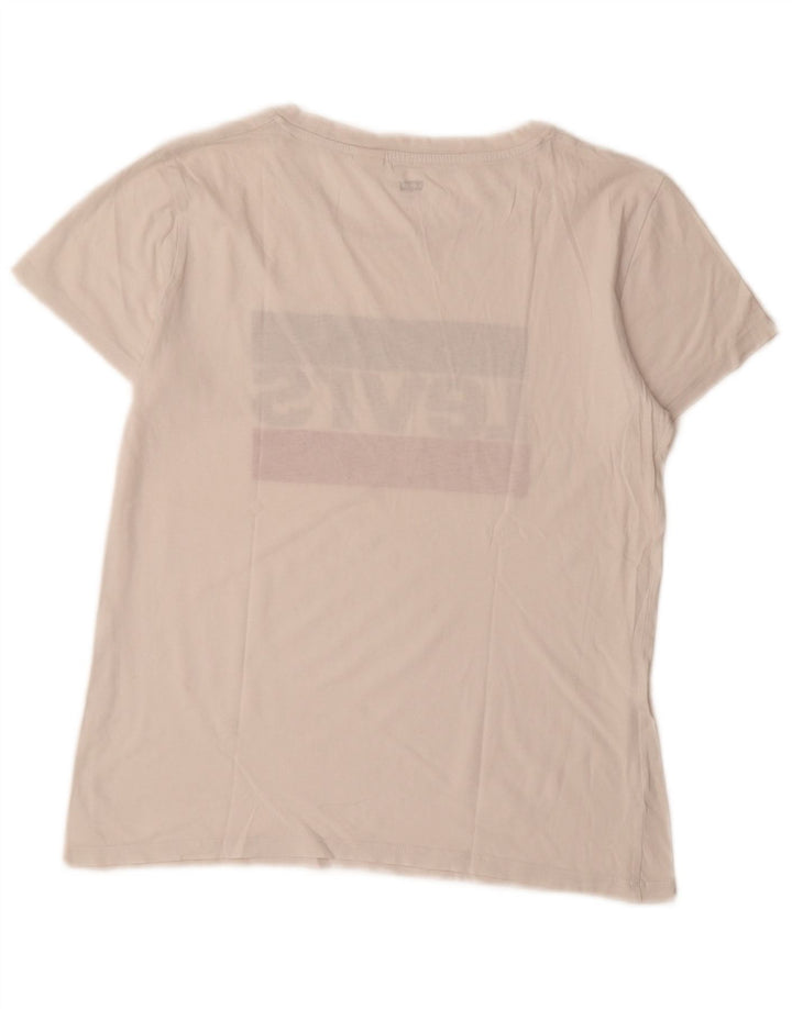 Γυναικείο γραφικό T-Shirt Levi's Top UK 10 Small White