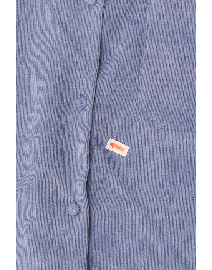 Zara Γυναικείο πουκάμισο Oversized Πουκάμισο UK 14 Medium Blue Polyester