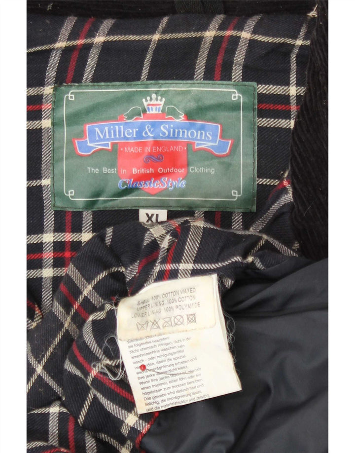 Miller & Simons Ανδρικό κερωμένο βαμβακερό μπουφάν UK 42 XL Μαύρο