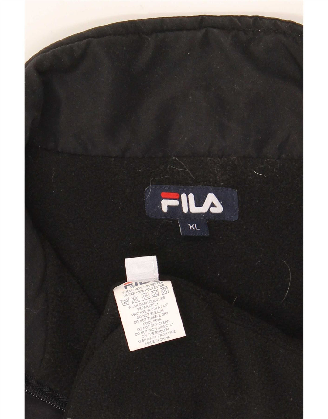 Ανδρικό πουλόβερ Fila Windbreaker Jacket UK 42 XL Μαύρο Πολυεστέρας