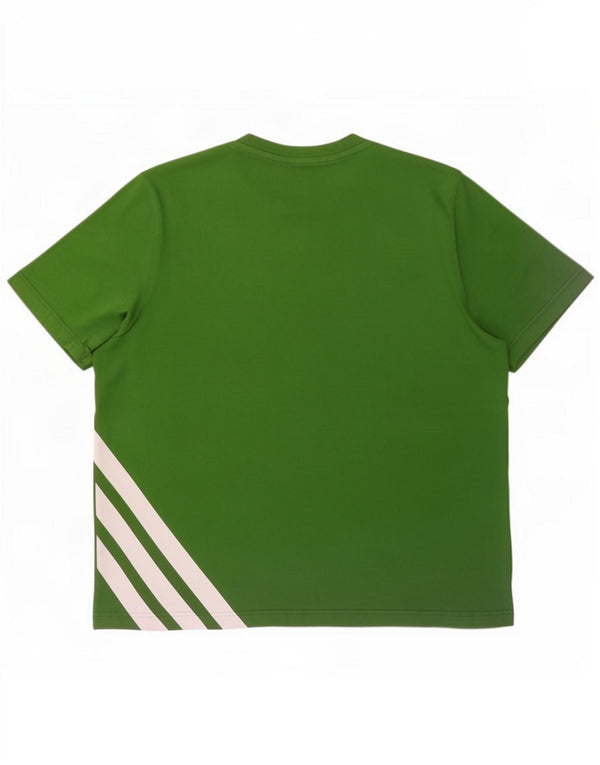 Ανδρικό γραφικό T-Shirt Adidas Top 2XL πράσινο βαμβακερό
