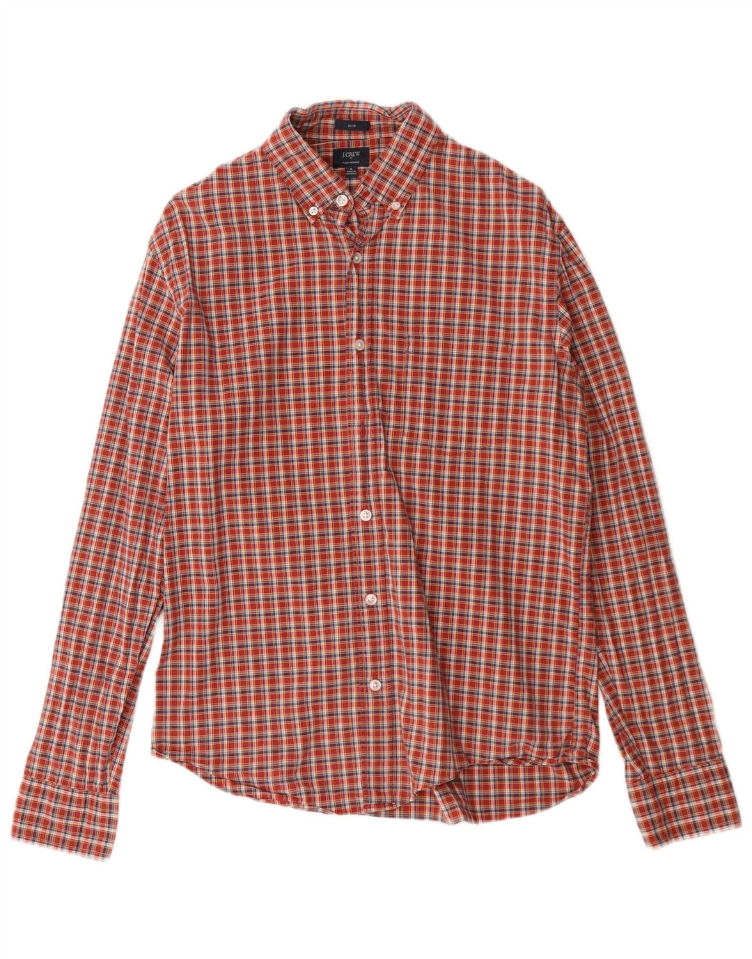 J. CREW Ανδρικό Πουκάμισο Slim Fit Μεσαίο Κόκκινο Καρό Βαμβακερό