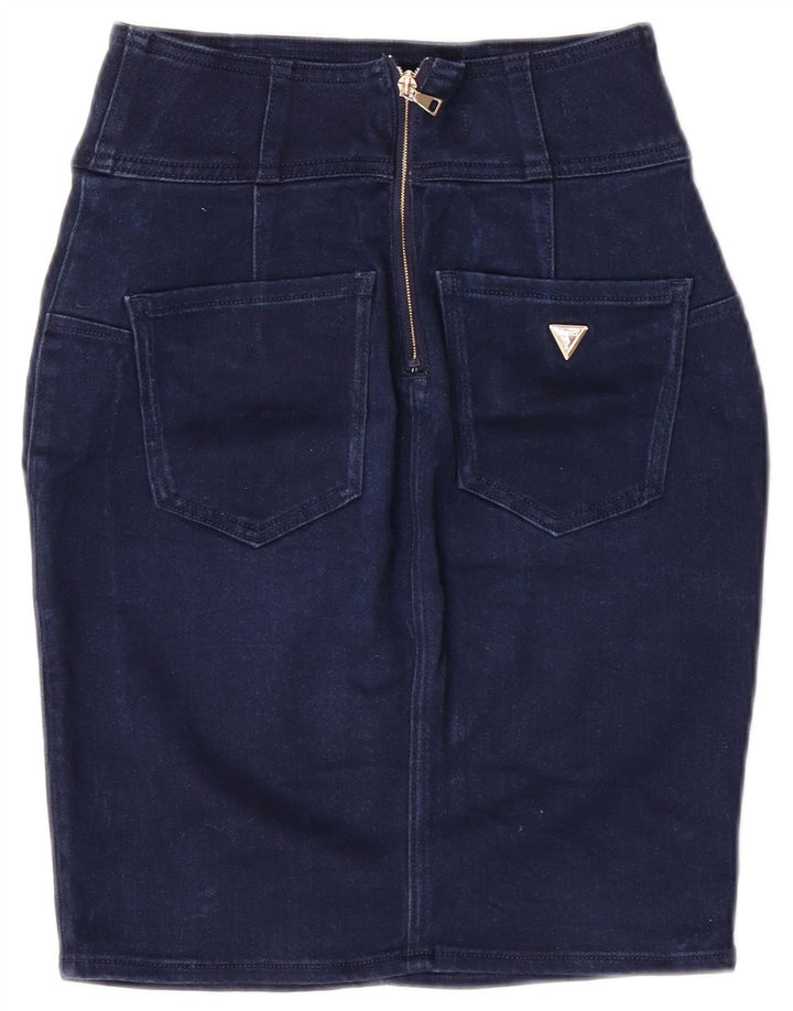 Γυναικεία τζιν φούστα με ψηλόμεσο Guess W28 Medium Blue Modal Classic