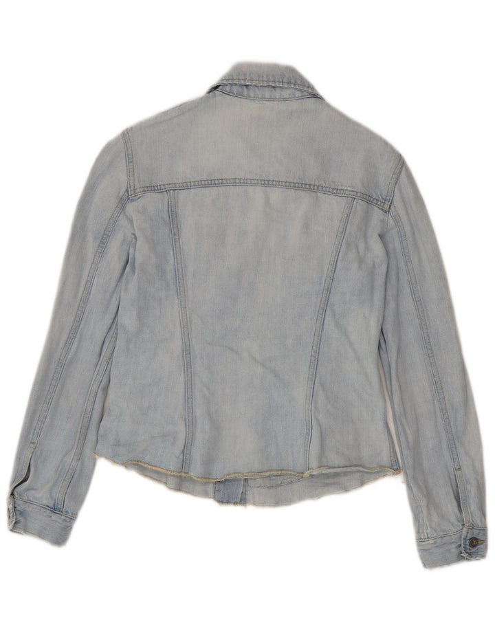 Calvin Klein Jeans Γυναικείο Τζιν Μπουφάν UK 10 Small Blue Cotton
