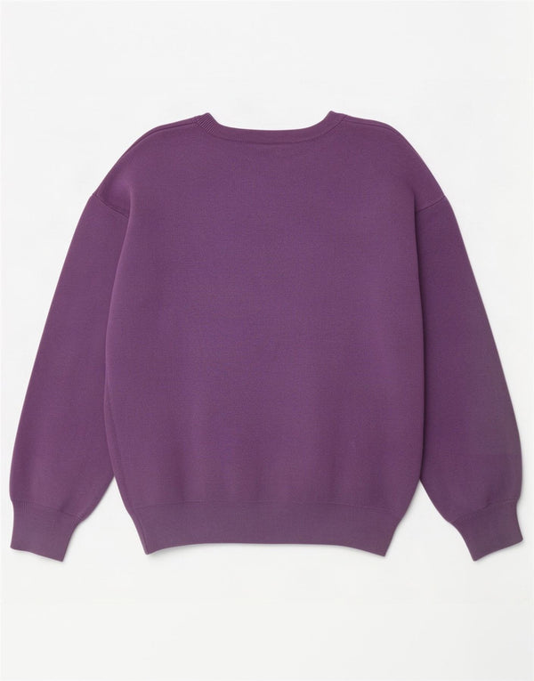 Guess Girls Graphic Boat Neck Jumper πουλόβερ 15-16 ετών μωβ βισκόζη