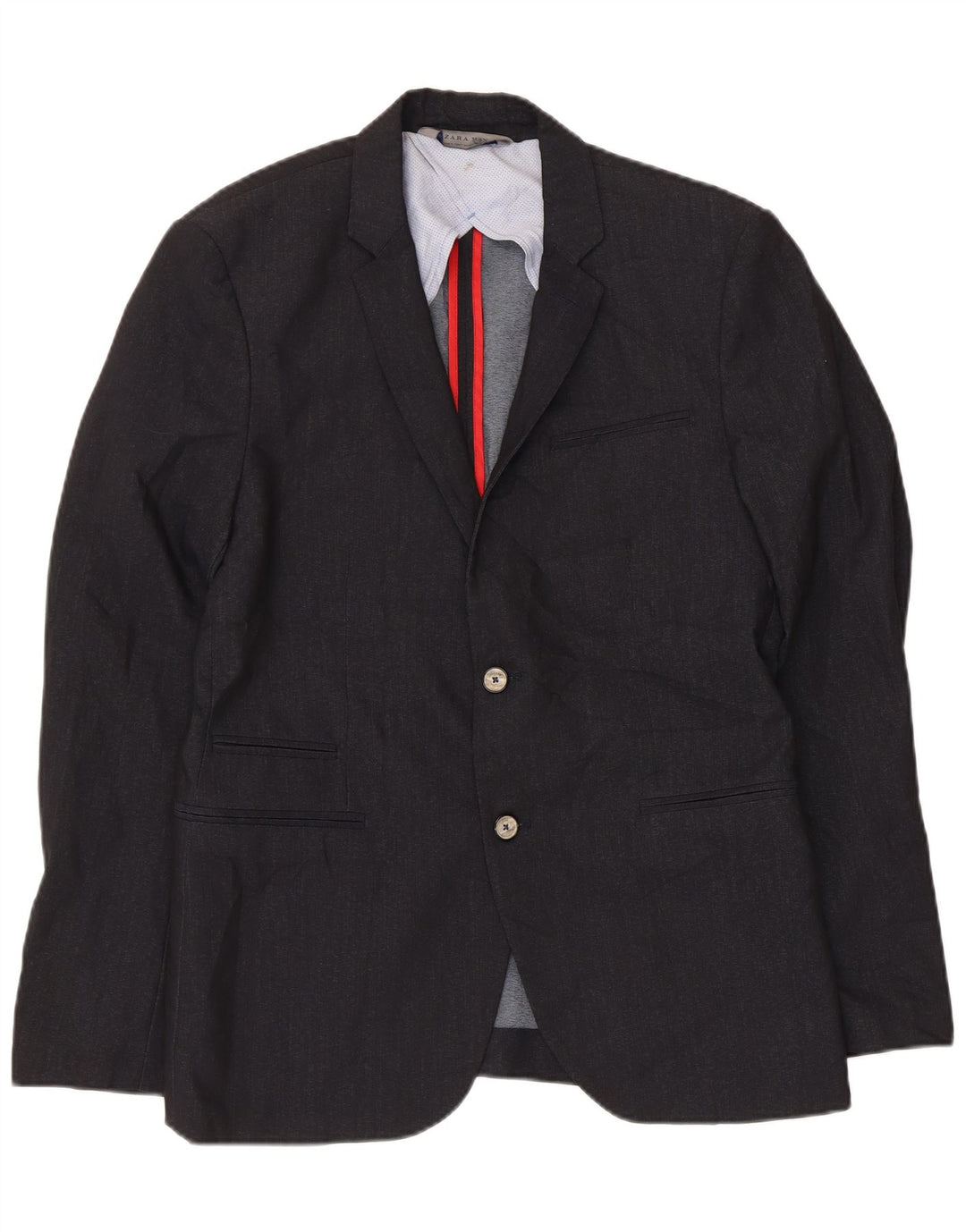 Zara Ανδρικό μπλέιζερ με 2 κουμπιά μπουφάν EU 50 Medium Navy Blue Polyester