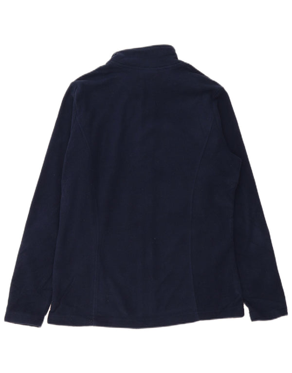 MARKS & SPENCER Γυναικείο Fleece Jacket UK 12 Medium Navy Blue Polyester