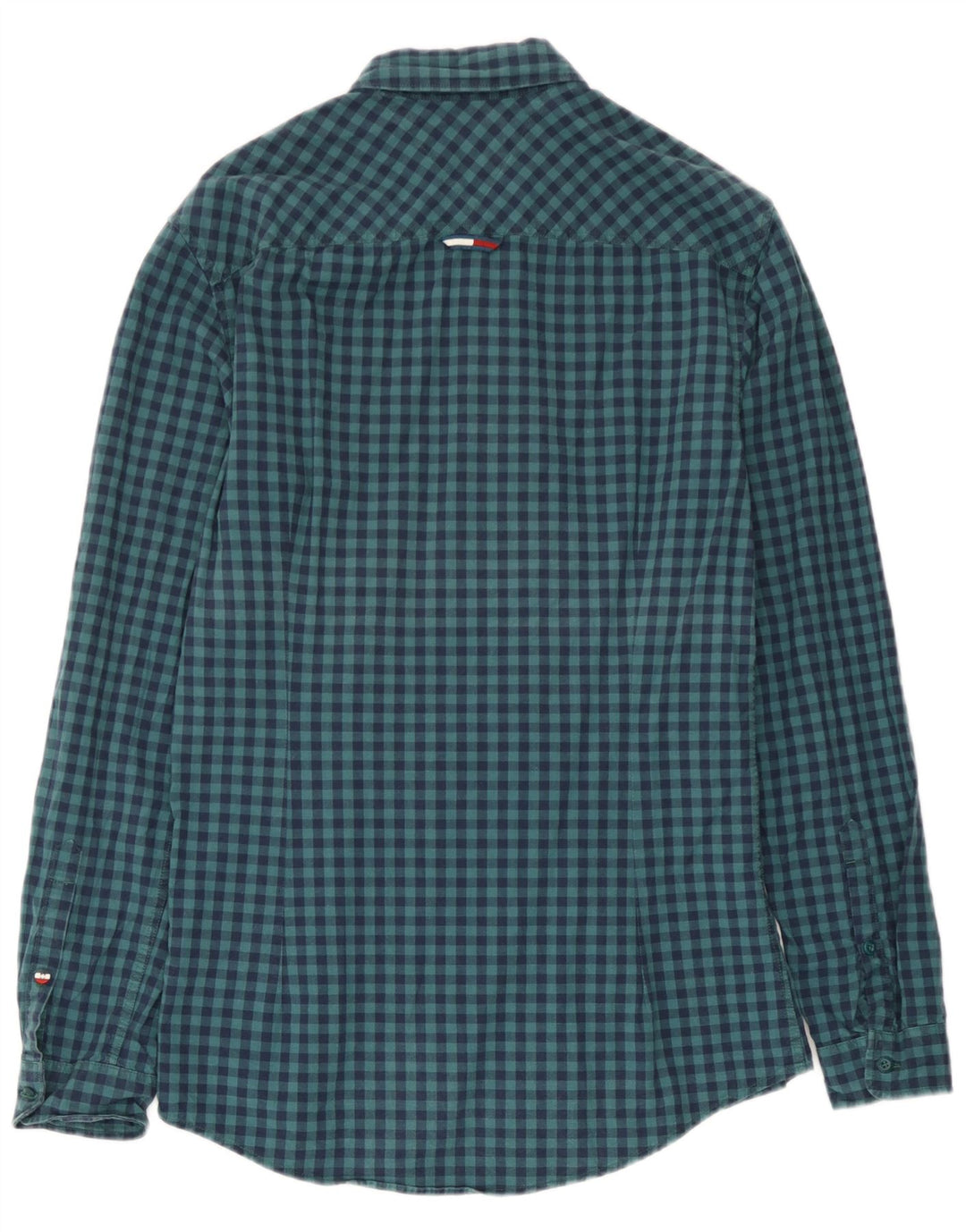 Tommy Hilfiger Ανδρικό πουκάμισο Slim Fit Μικρό Navy Blue Gingham Cotton