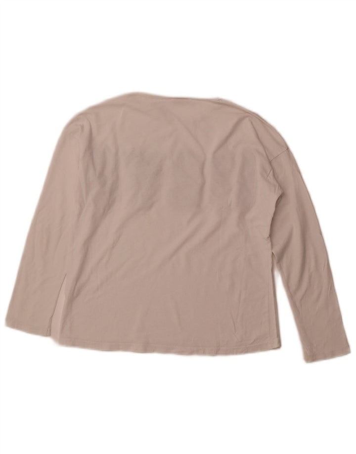 ZARA Girls Graphic Top Μακρυμάνικο 9-10 ετών Λευκό Βαμβακερό