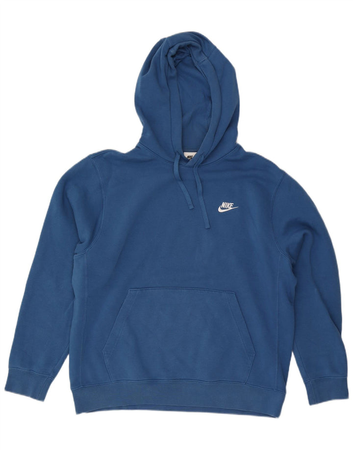 Ανδρικό κουκούλα Nike, μεγάλο μπλε βαμβακερό