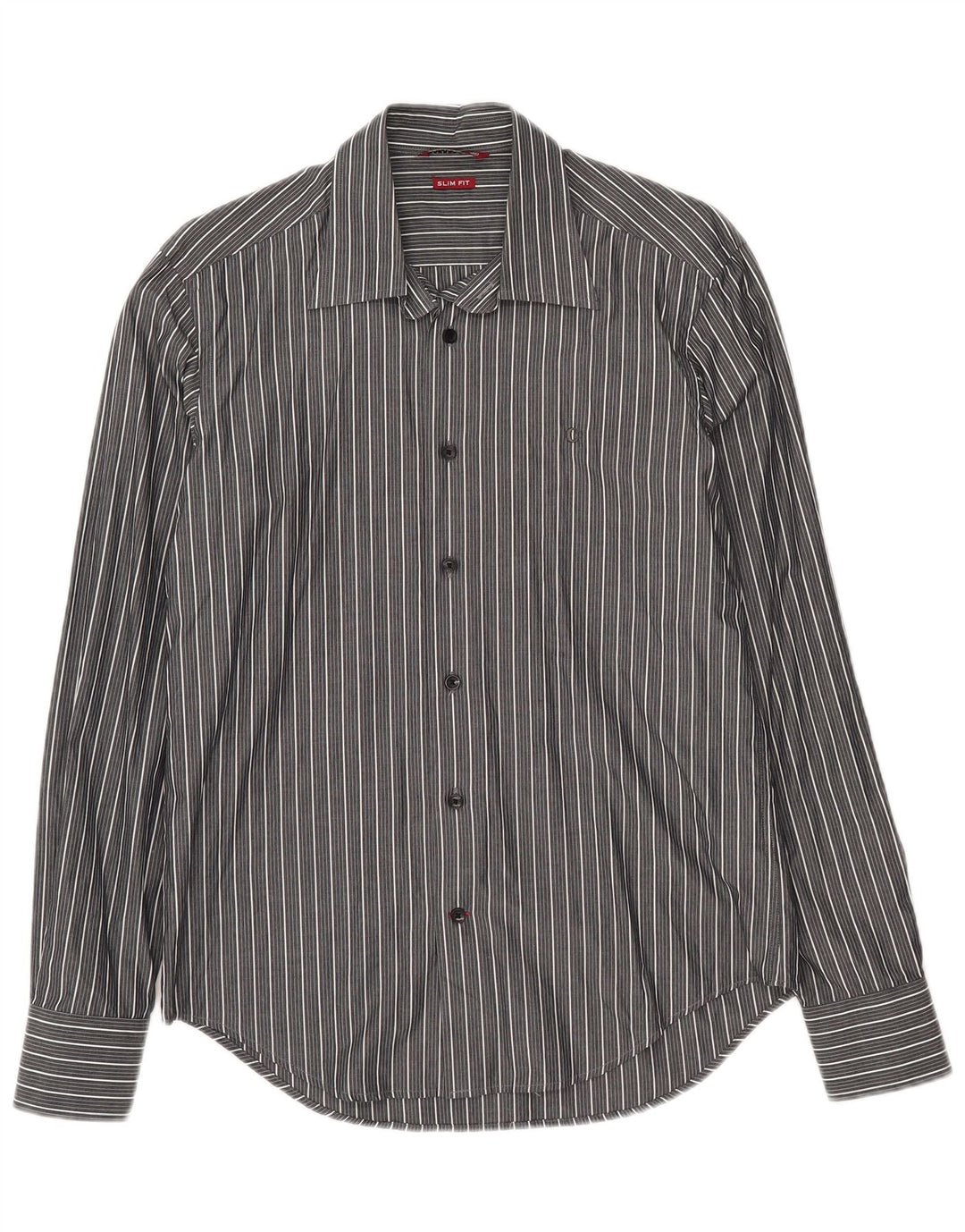 Ανδρικό πουκάμισο Carrera Slim Fit Μεσαίο γκρι βαμβακερό ριγέ