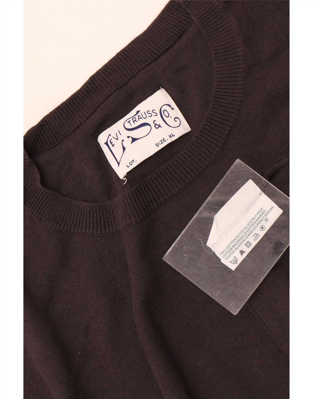 Ανδρικό πουλόβερ Levi's Crew Neck Jumper XL Καφέ βαμβακερό