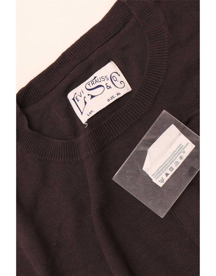 Ανδρικό πουλόβερ Levi's Crew Neck Jumper XL Καφέ βαμβακερό
