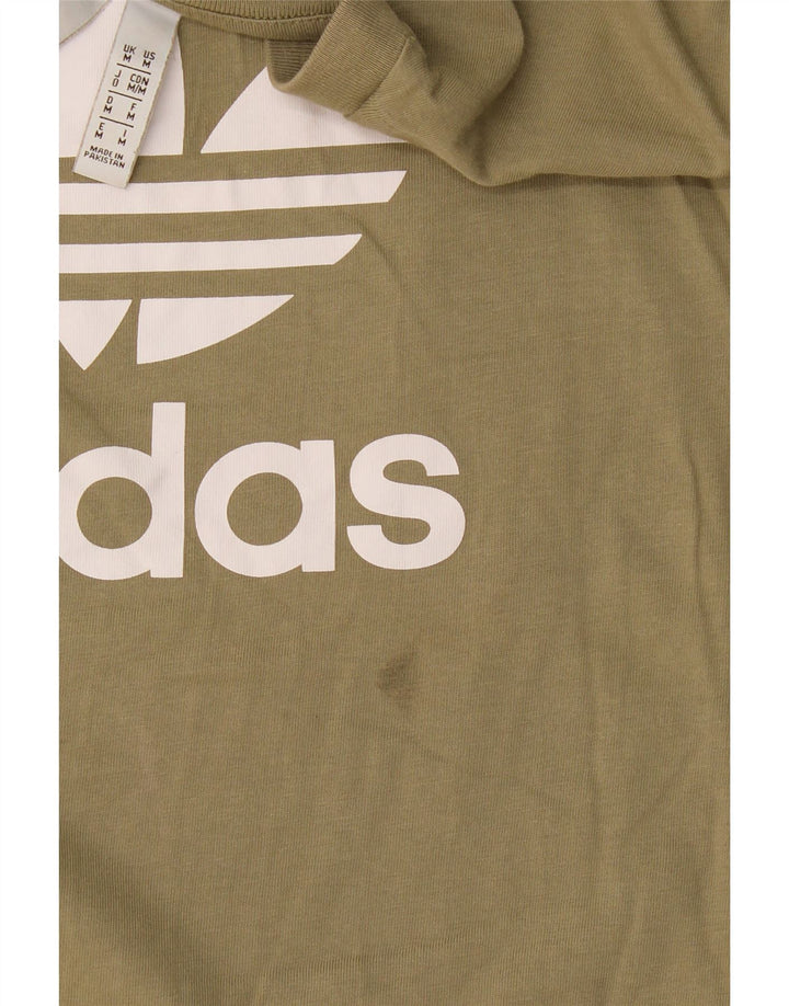 Ανδρικό γραφικό T-Shirt Adidas Top Medium Khaki Cotton