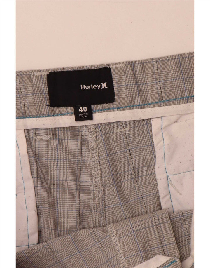 Ανδρικό σορτς Cargo Hurley W40 XL Grey Check Polyester