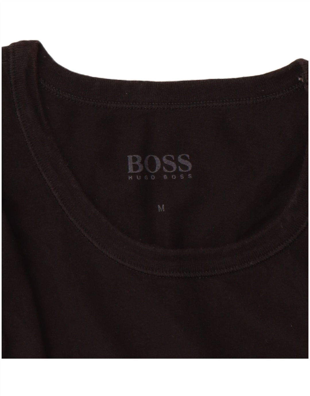 Ανδρικό T-Shirt Hugo Boss Τοπ μεσαίο μαύρο βαμβακερό